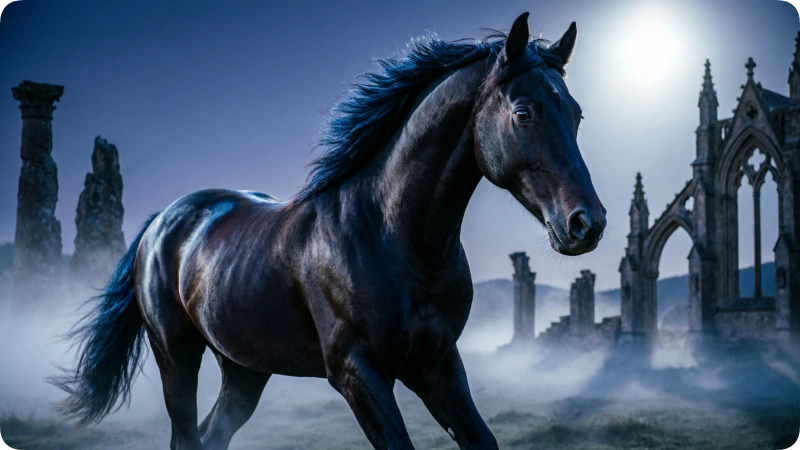 Dark and Mysterious Male Horse Names
