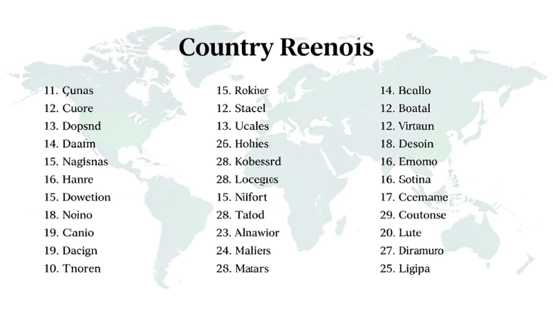Long Country Names by Length