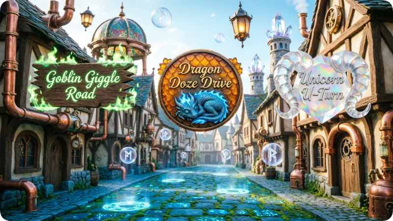 Funny Street Names for Games & Fiction